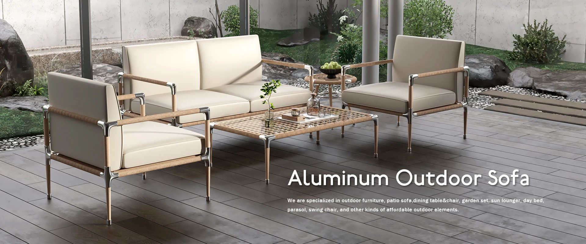 Aluminijast proizvajalec zunanjih kavč