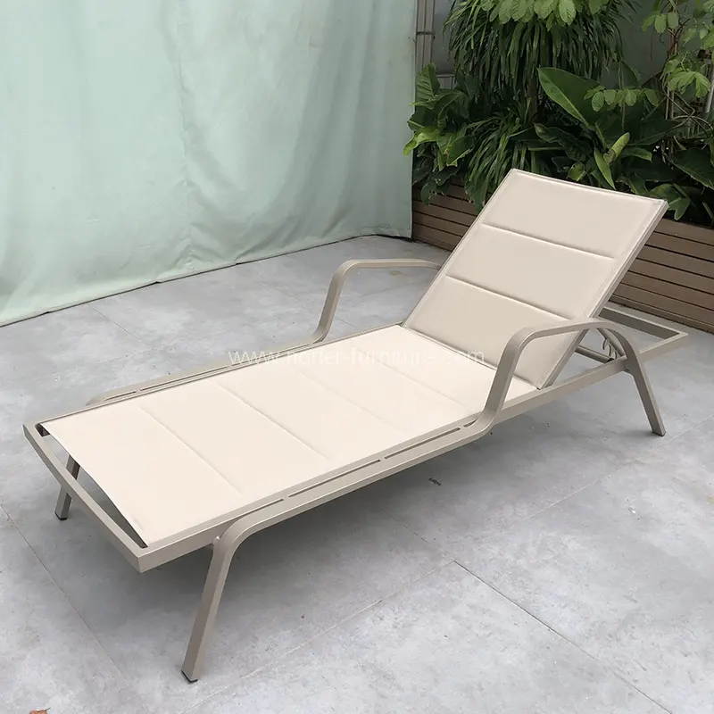 Trpežni zunanji aluminijasti tekstilen sončni salon