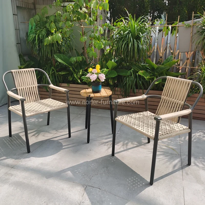Zunanji aluminijasti okvir PE Rattan set balkona