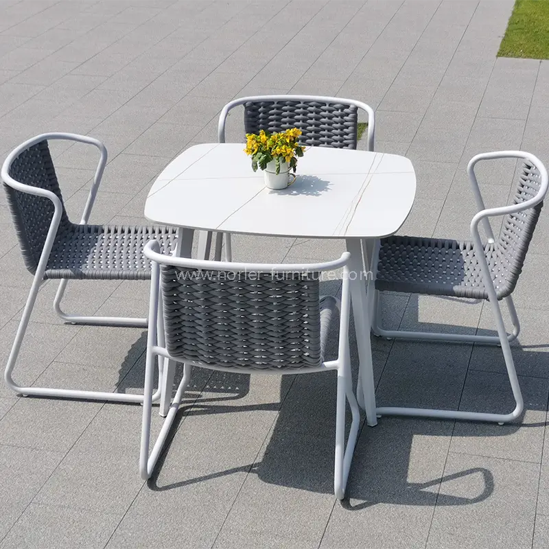 Zunanji aluminijasti okvir tkani vodoodporni balkon komplet