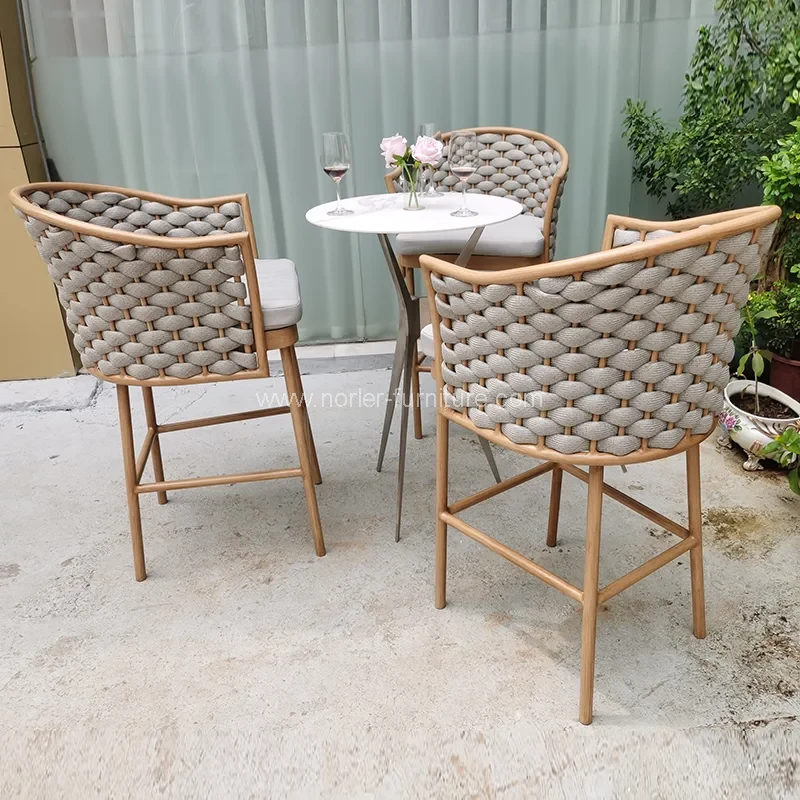 Zunanji plažni aluminijasti brušen leseni zrnat bar