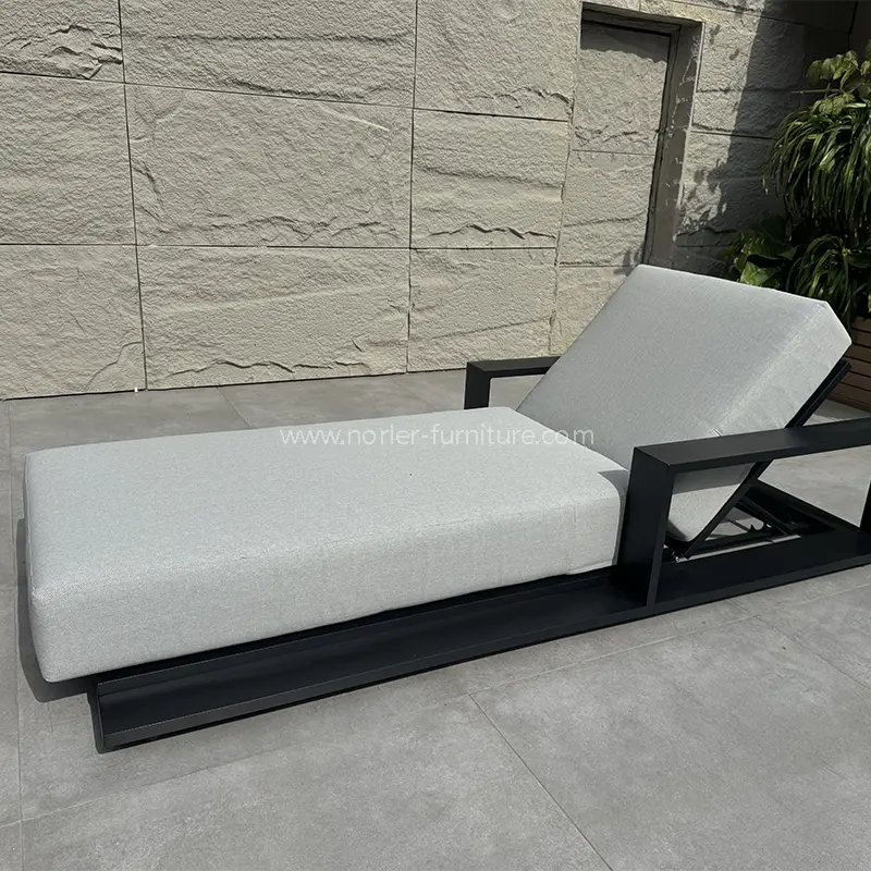 Zunanji moderni luksuzni aluminijasti okvir Sun Lounger