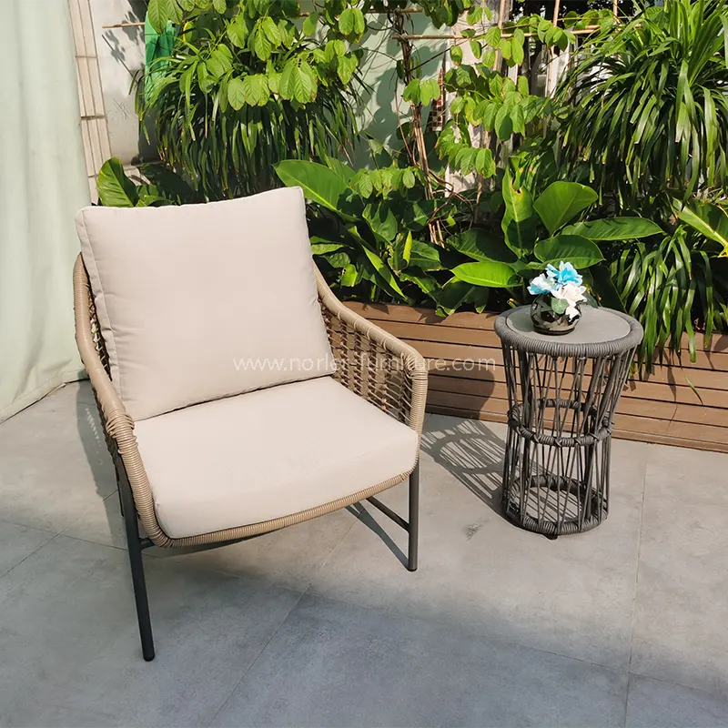 Miza in stol na prostem PE Rattan Garden Balkon