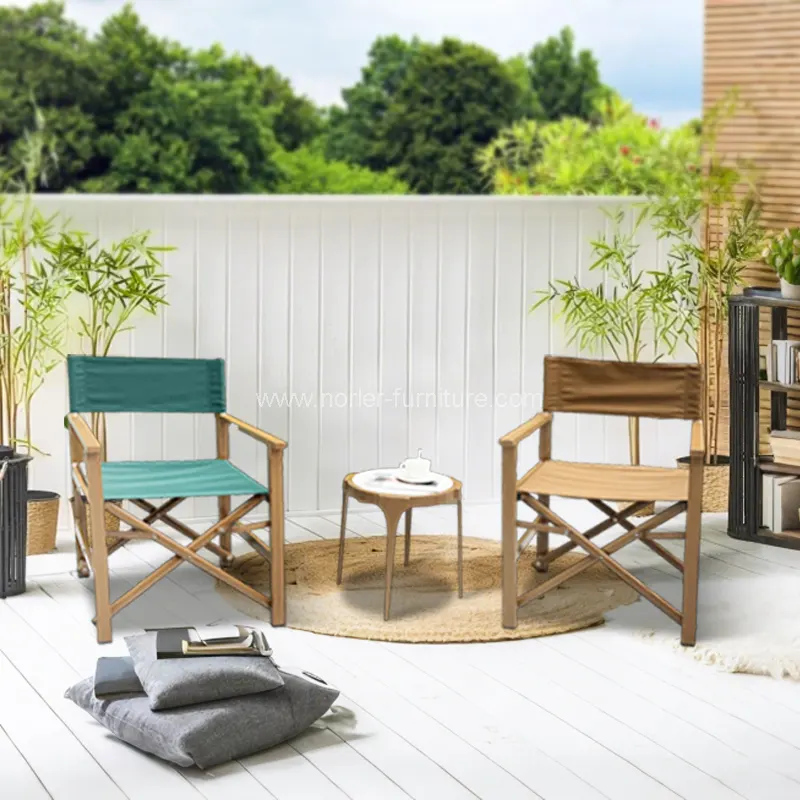 Vodoodporen zunanji aluminijasti aluminijasti lesni zrn balkon komplet