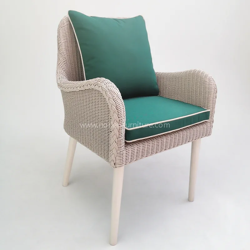 Aluminijasti aluminijasti PE Rattan Outdoor Proti prosti stol