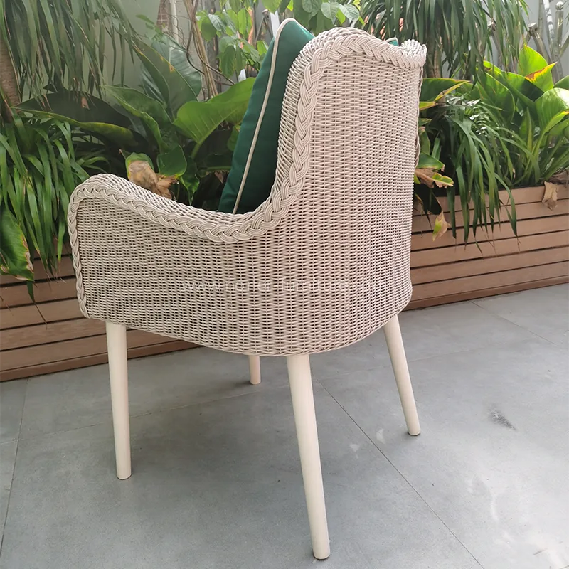 Aluminijasti aluminijasti PE Rattan Outdoor Proti prosti stol