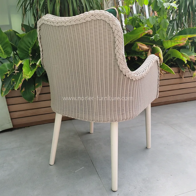 Aluminijasti aluminijasti PE Rattan Outdoor Proti prosti stol